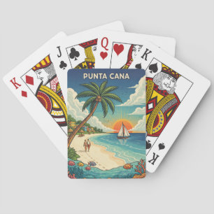 Punta Cana Dominican Republic Vintage Scenery Playing Cards