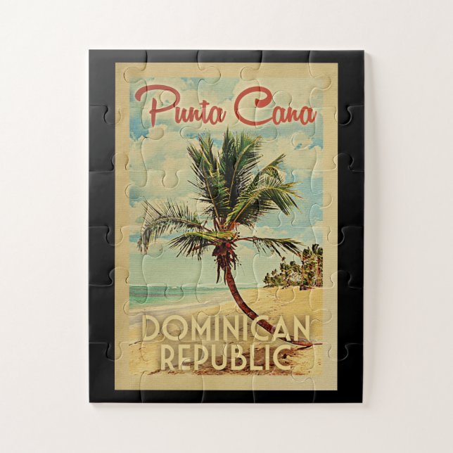 Punta Cana Dominican Republic Vintage Travel Jigsaw Puzzle (Vertical)