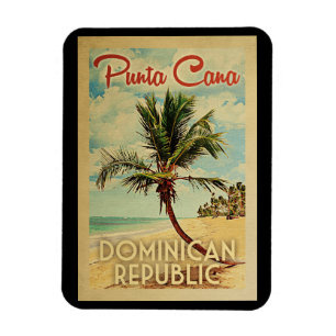 Punta Cana Dominican Republic Vintage Travel Magnet