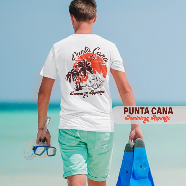 Punta Cana Dominican Retro Sunset Souvenir 60s T-Shirt (Creator Uploaded)