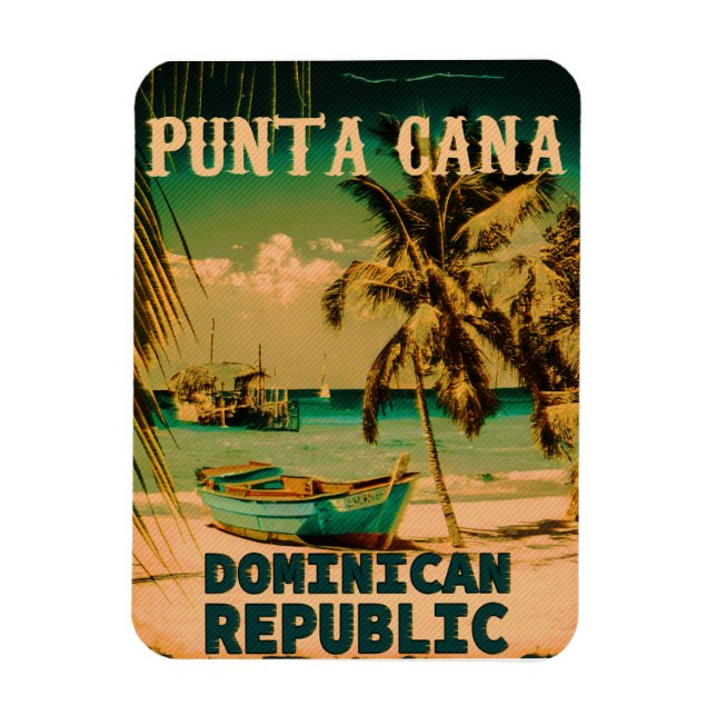 Punta Cana Dominican - Vintage Souvenir 80s Magnet (Vertical)