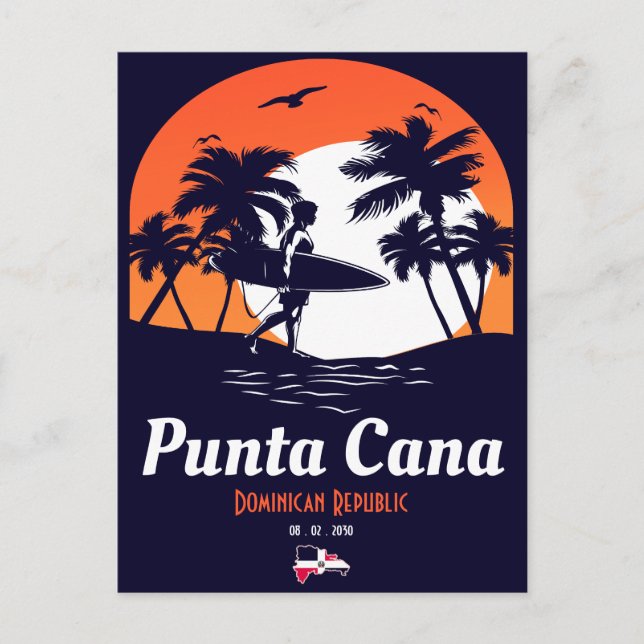 Punta Cana Dominican - Vintage Souvenir 80s Postcard (Front)