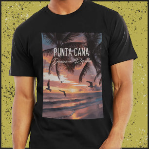 Punta Cana DR Retro Seagull Souvenir tropical T-Shirt