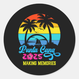 Punta Cana Family Vacation 2025 Dominican Republic Classic Round Sticker