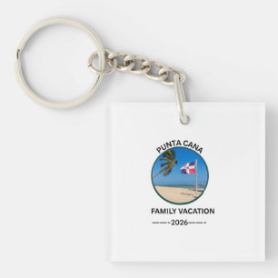 Punta Cana Family Vacation Dominican Republic Key Ring