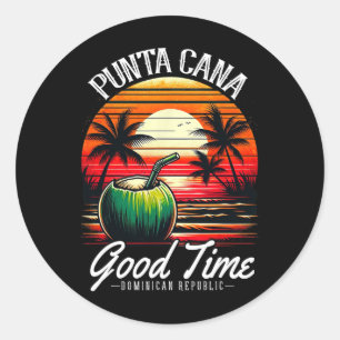 Punta Cana Family Vacation Shirt Dominican Republi Classic Round Sticker