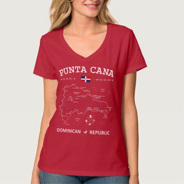 Punta Cana Map T-Shirt (Front)
