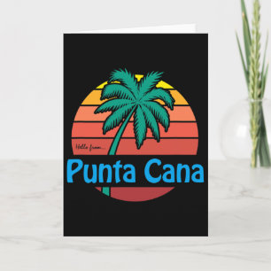 Punta Cana Retro Summer Palm Tree Beach Gift Men W Card