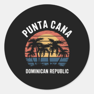 Punta Cana Souvenirs Family Beach Friends Group Va Classic Round Sticker