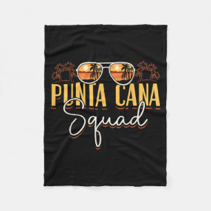 Punta Cana Squad Vacation Trip Travel Dominican Fleece Blanket