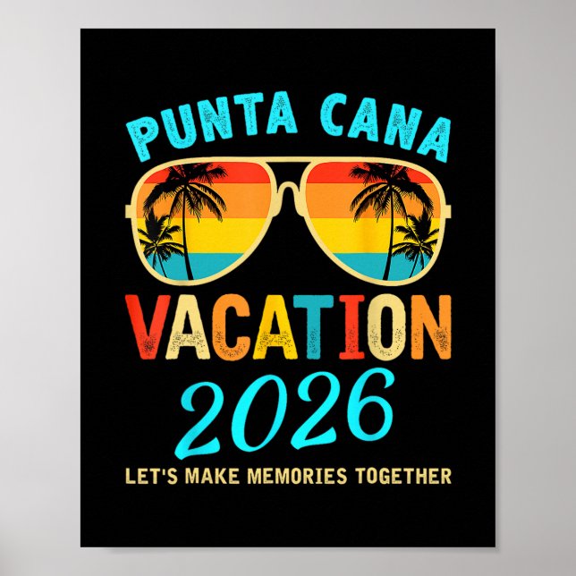 Punta Cana Trip 2026 Beach Vacation Summer Hollida Poster (Front)