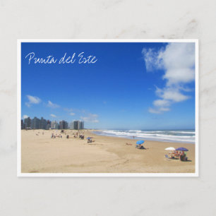 punta del este beach postcard