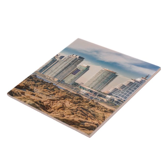 Punta del Este Cityscape, Uruguay Tile (Side)