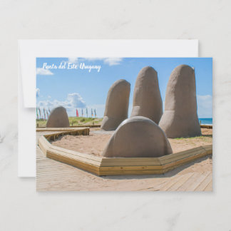 Punta del Este, Uruguay, La Mano Postcard