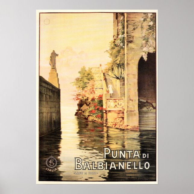 PUNTA DI BALBIANELLO ITALY Vintage Italian Travel Poster (Front)