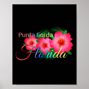 Punta Gorda Florida Tropical Flowers Family Vacati Poster
