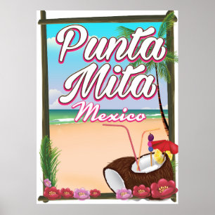 Punta Mita, Mexico Beach travel poster