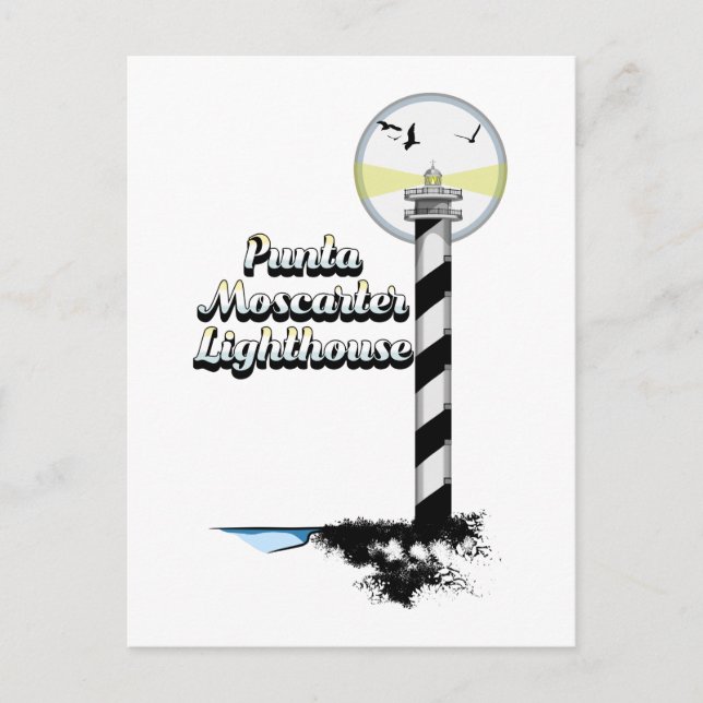 Punta Moscarter Lighthouse Postcard (Front)