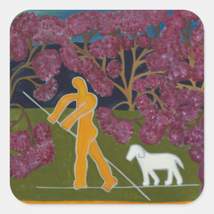 Punting in the River Avon 2011 Square Sticker
