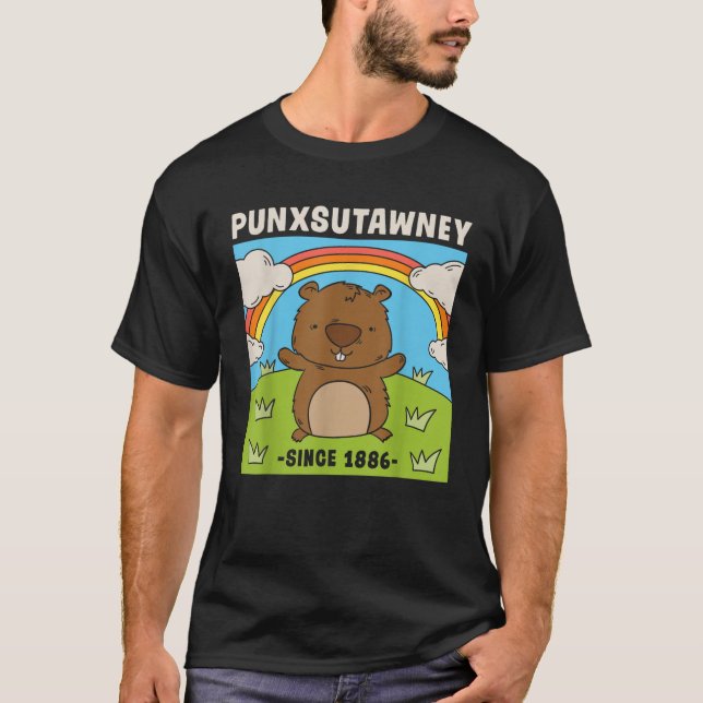 Punxsutawney Phil Groundhog Day Since 1986 Retro 6 T-Shirt (Front)