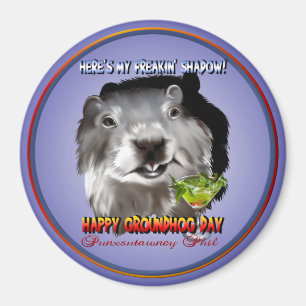 Punxsutawney Phil's Shadow Magnet
