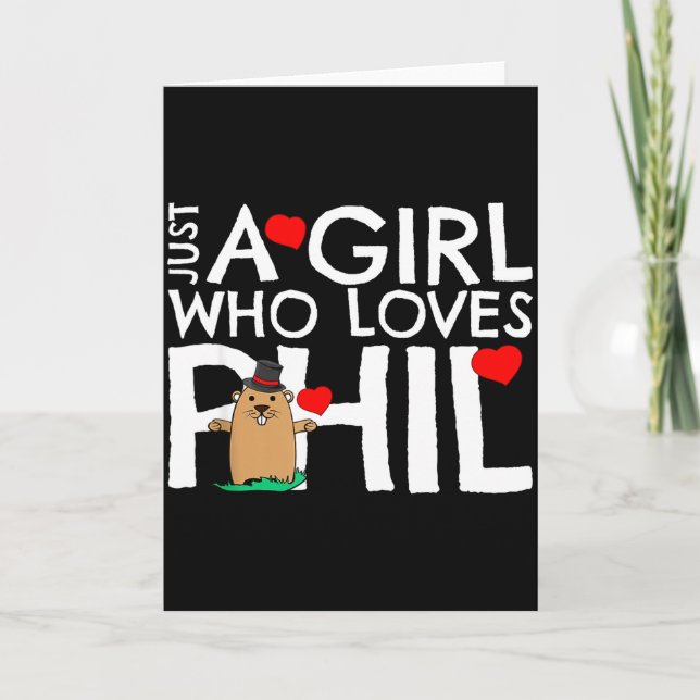 Punxsy Phils Cute Groundhog Day February 2 Design  Card (Front)