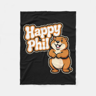 Punxy Phils Cute Groundhog Day Costume February 2n Fleece Blanket