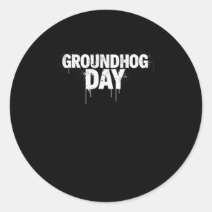 Punxy Phils Groundhog Day Costume February 2nd Ret Classic Round Sticker
