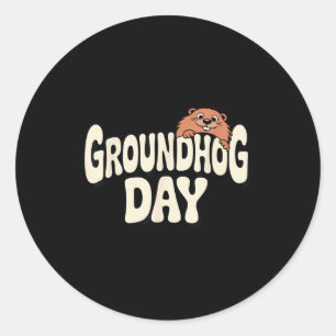 Punxy Phils Groundhog Day Cute Costume February 2n Classic Round Sticker