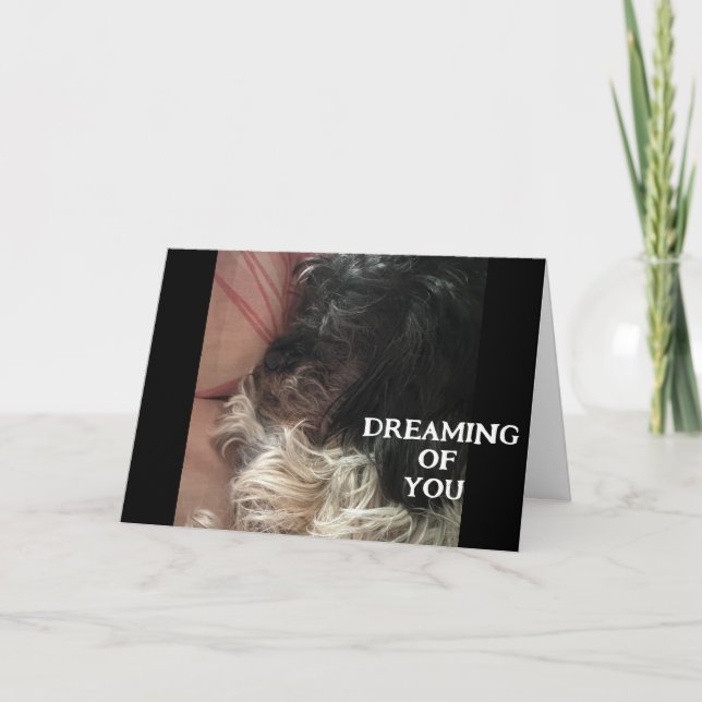 PUP HAS DREAMS OF HOW U WILL CELEBRATE BIRTHDAY CARD (Front)