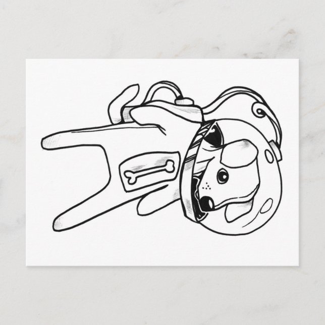 pup in space postcard (Front)