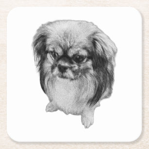 Pup of Prestige Square Paper Coaster