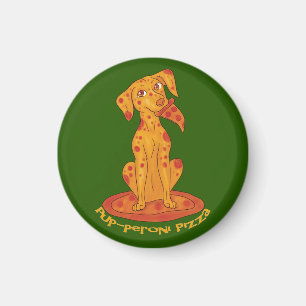 Pup-peroni Pizza Magnet