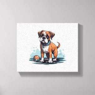 PupArt Design Boxer Briefs - Funny Dog Graphic  Canvas Print