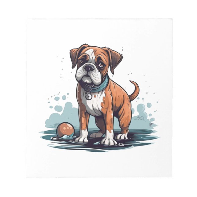 PupArt Design Boxer Briefs - Funny Dog Graphic Notepad (Front)