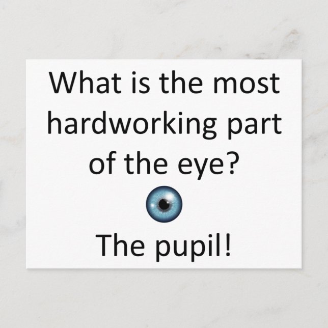 Pupil Joke Postcard (Front)