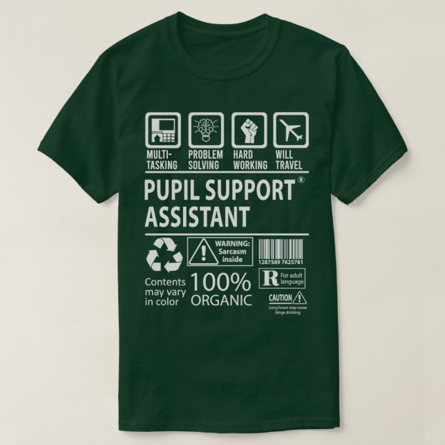 Pupil Support Assistant T-Shirt (Design Front)
