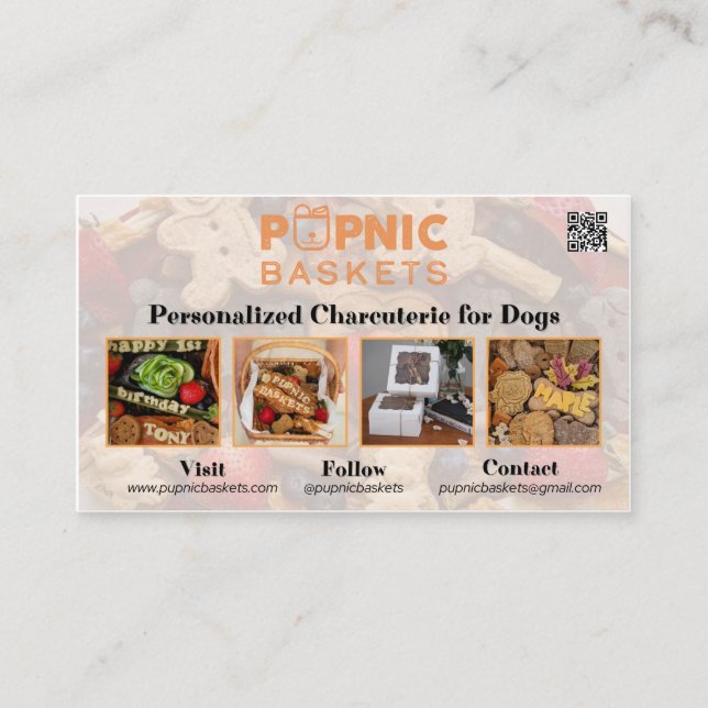 Pupnic Baskets Biz Cards (Front)