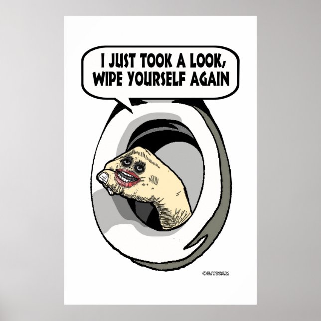 Puppet hand in toilet poster (Front)