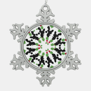 puppet snowflake pewter christmas ornament