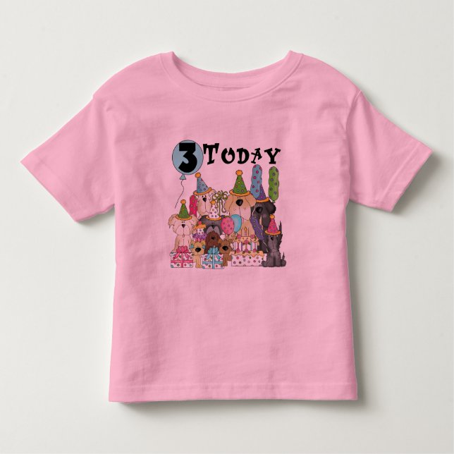 Puppies 3rd Birthday Bash Tshirts and Gifts (Front)