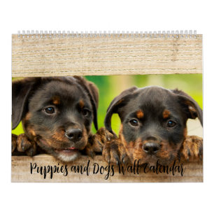 Puppies and Dogs Wall Calendar