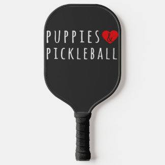Puppies And Pickelball Cute Pickelball Men Women Pickleball Paddle
