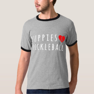 Puppies And Pickelball Cute Pickelball Men Women T-Shirt