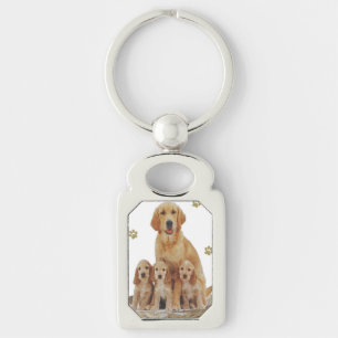 Puppies art products key ring