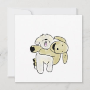 Puppies Hugging Cute Dog Lover Gift Invitation