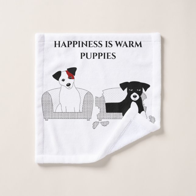 Puppies in bed wash cloth. cloth (Wash Cloth)