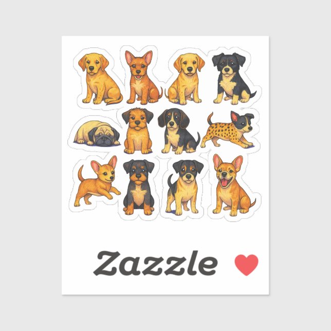 Puppies In Different Poses (Sheet)