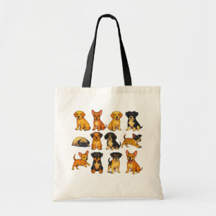 Puppies In Different Poses Tote Bag