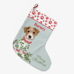Puppies in Pajamas Dog Large Christmas Stocking